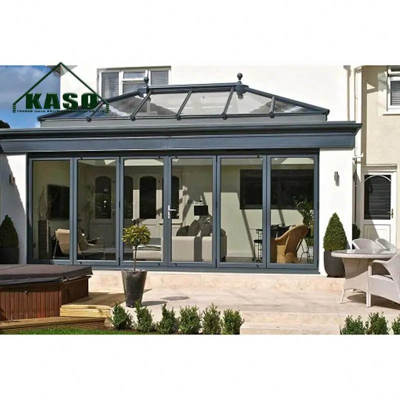 Extension Waterproof Aluminum Roof Lantern Alon Glass Screened Porch Glass House Prefab House Sunroom