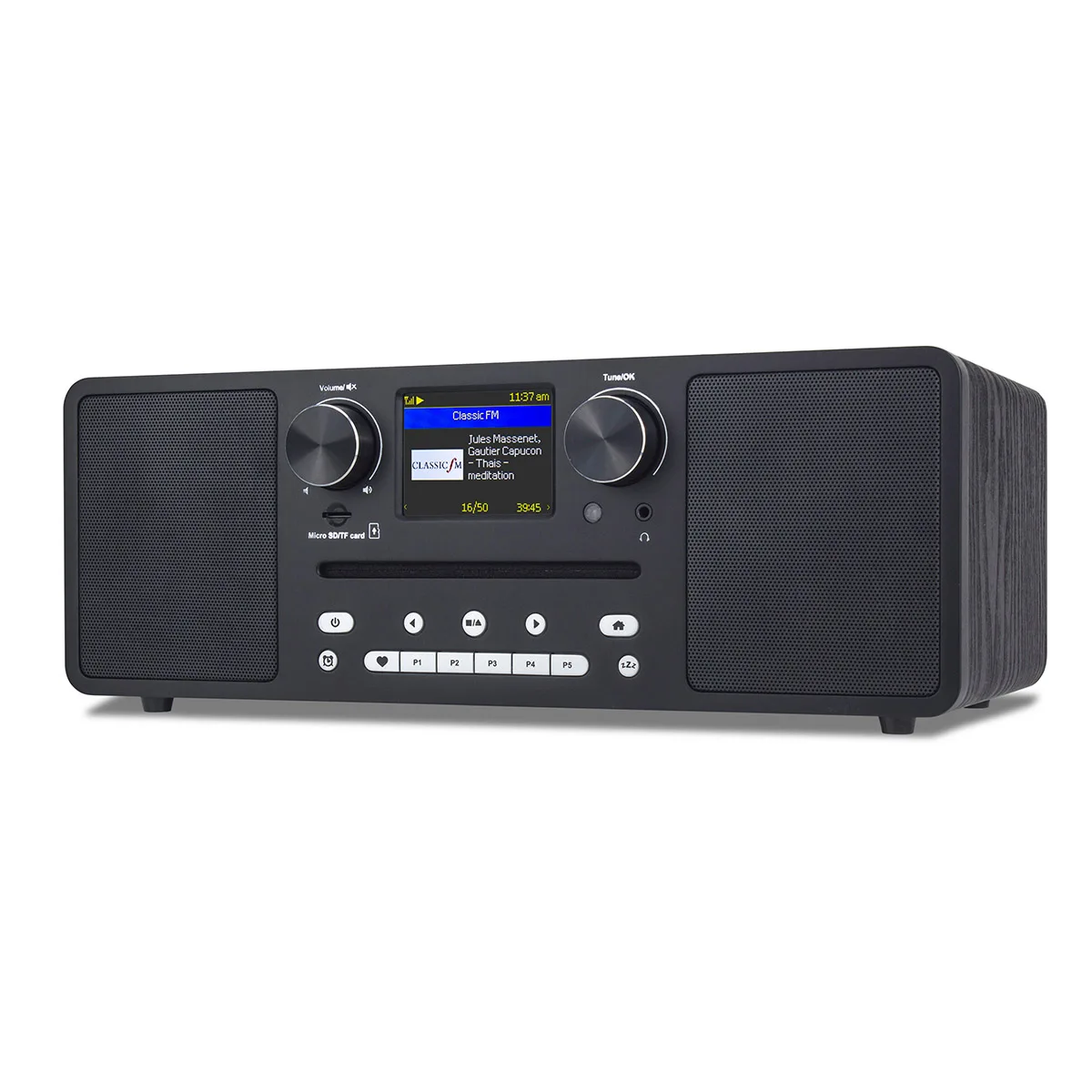 MA-802CD Color Display Wooden Cabinet Internet Radio WiFi with FM DAB CD Player USB TF Card Playback