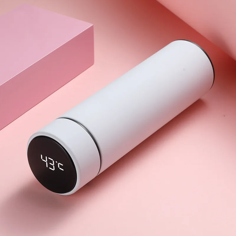 Matte color smart water bottle insulated temperature display vacuum insulated stainless steel water bottle