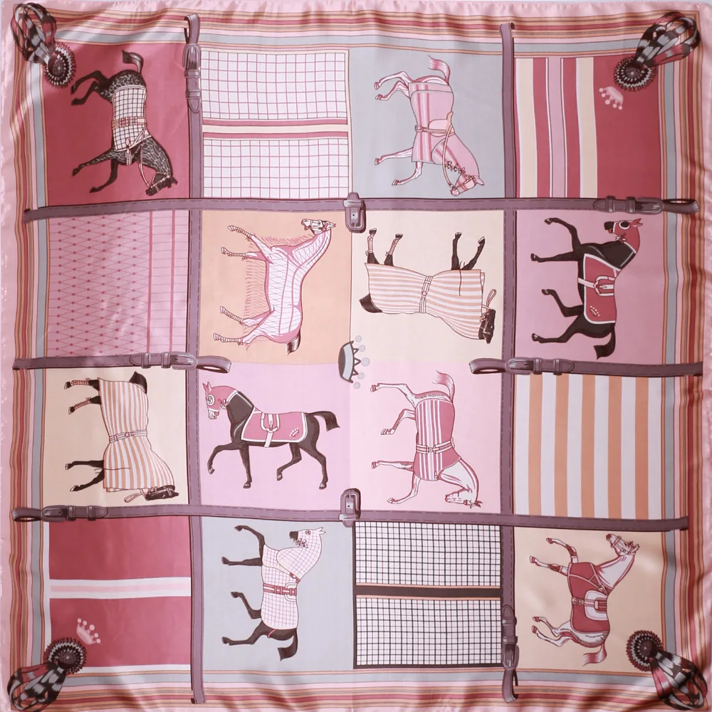 2020 90*90cm high quality Satin hijab big size shawls for muslim lady scarves hairscarf