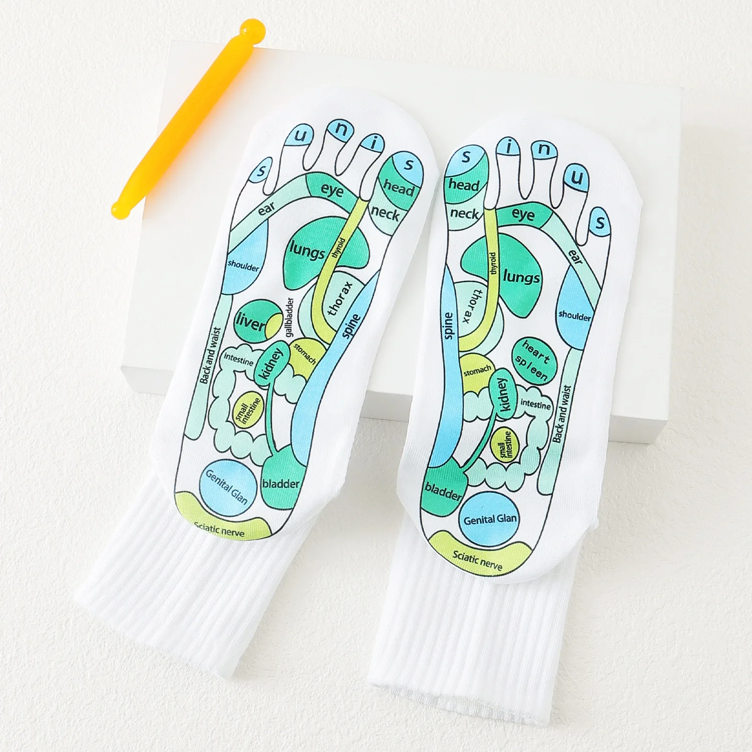 Men Four Seasons Acupressure Reflexology Foot Massage Socks Acupressure Reflexology Socks With Pressure Point Outlines