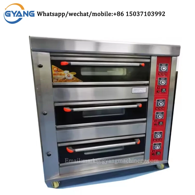 High Capacity 3 Deck 6 Trays/ Commercial Oven For Bakery/ Machine Bakery