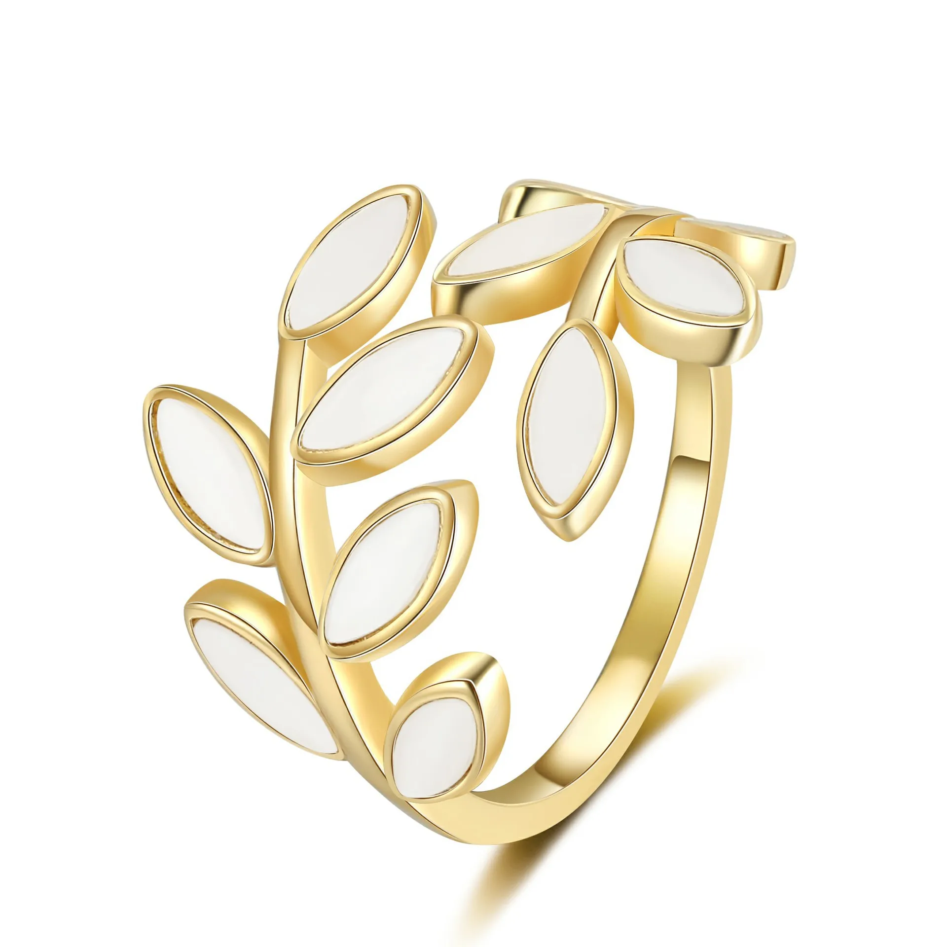 Top Rated Timeless Simplicity Adjustable Nature Leaf 18K Gold Ring