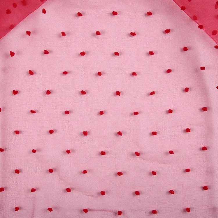 
new developed dot polyester organza custom woven polyester jacquard fabric 