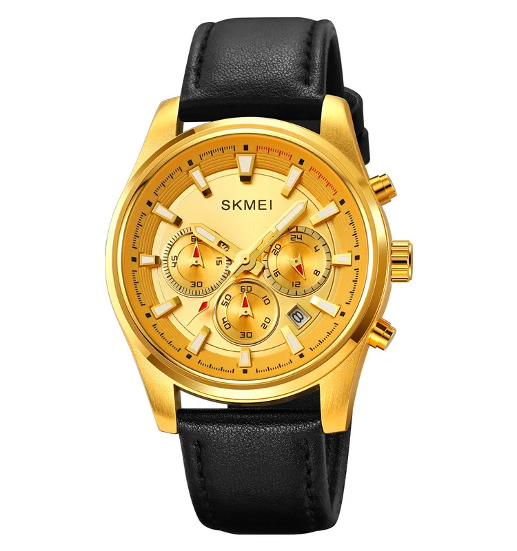 SKMEI 1958 Wholesale Factory Direct Sale Quartz Watch For Men Leather Strap Minimalist Man Hour Clock Fashion Wristwatches