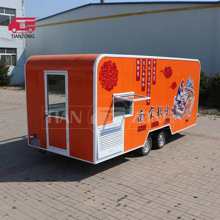 Catering concession food trailers fully equipped foodtruck fast food cart coffee ice cream mobile kitchen food truck