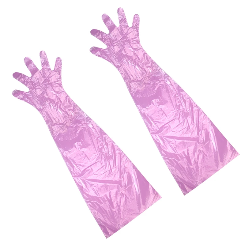 Durable Tools Elbow Length Long Plastic Gloves PE Disposable Gloves