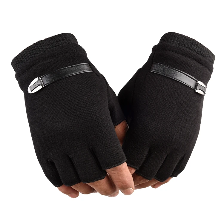 Half-fingered autumn and winter warm gloves