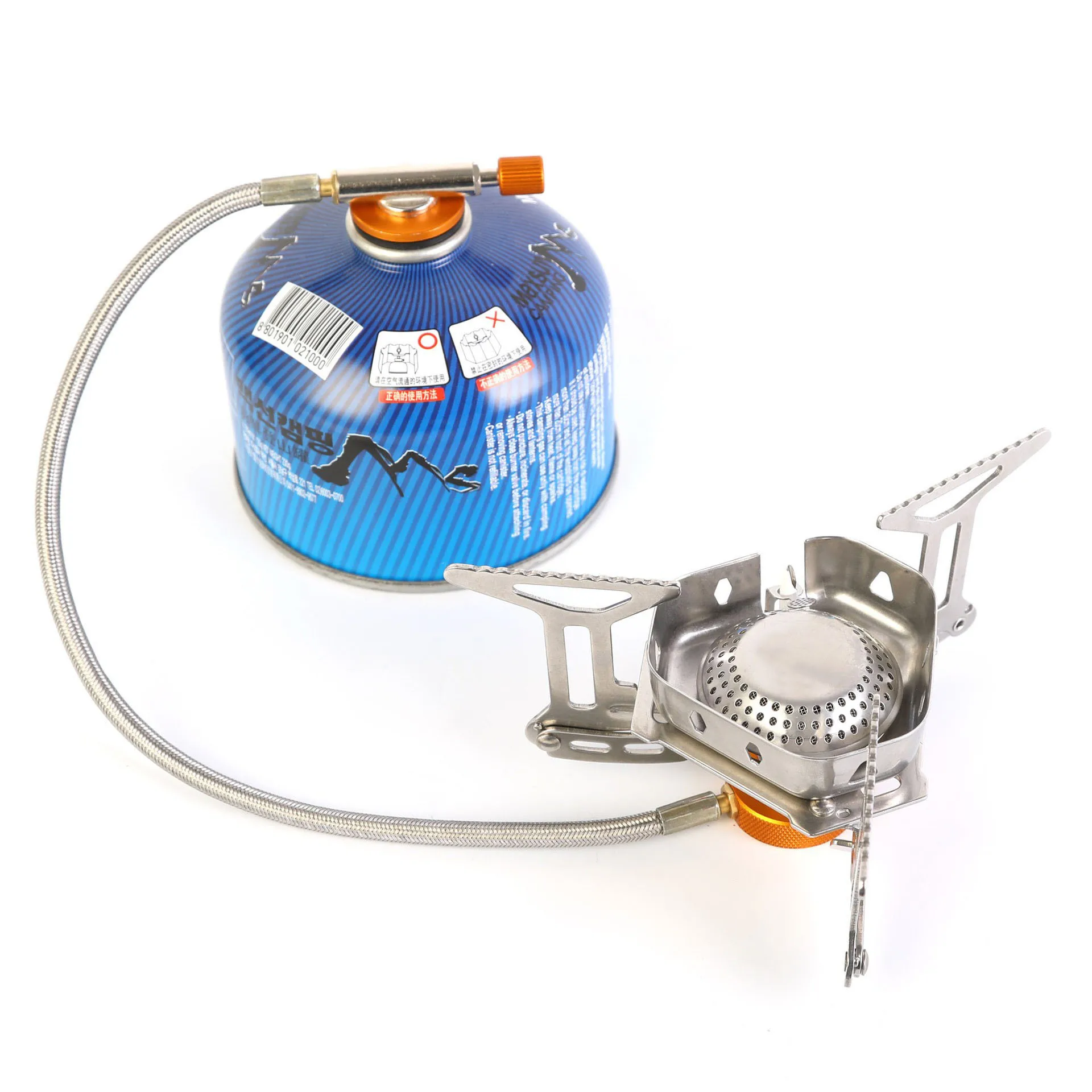 Pocket Outdoor Gas Burner Windproof Camping Stove Portable Folding Ultralight Split Lighter Tourist Equipment For Hiking