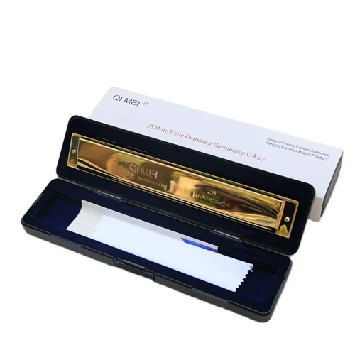 
Stainless Steel 28 Sluice Or Hole Width Range Of Polyphony Harmonica Polyphonic C G Diatonic Harmonica Musical Instrument 