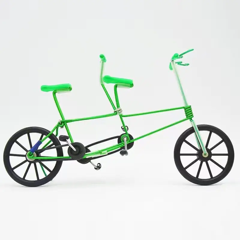 
Colorful aluminum manual handwork for two people with two seats bicycle model personalized decorations 