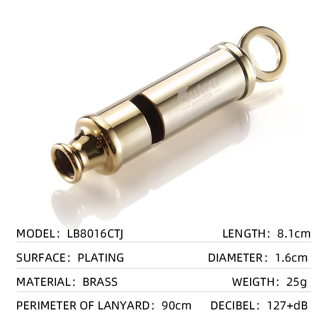 Factory Outset Two-tone siren outdoor survival brass whistle