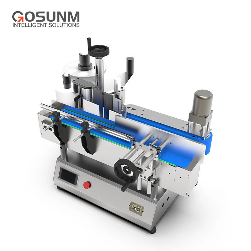 Full auto rolling bottle sticker adhesive Printer labeler applicator, round container labeling machine