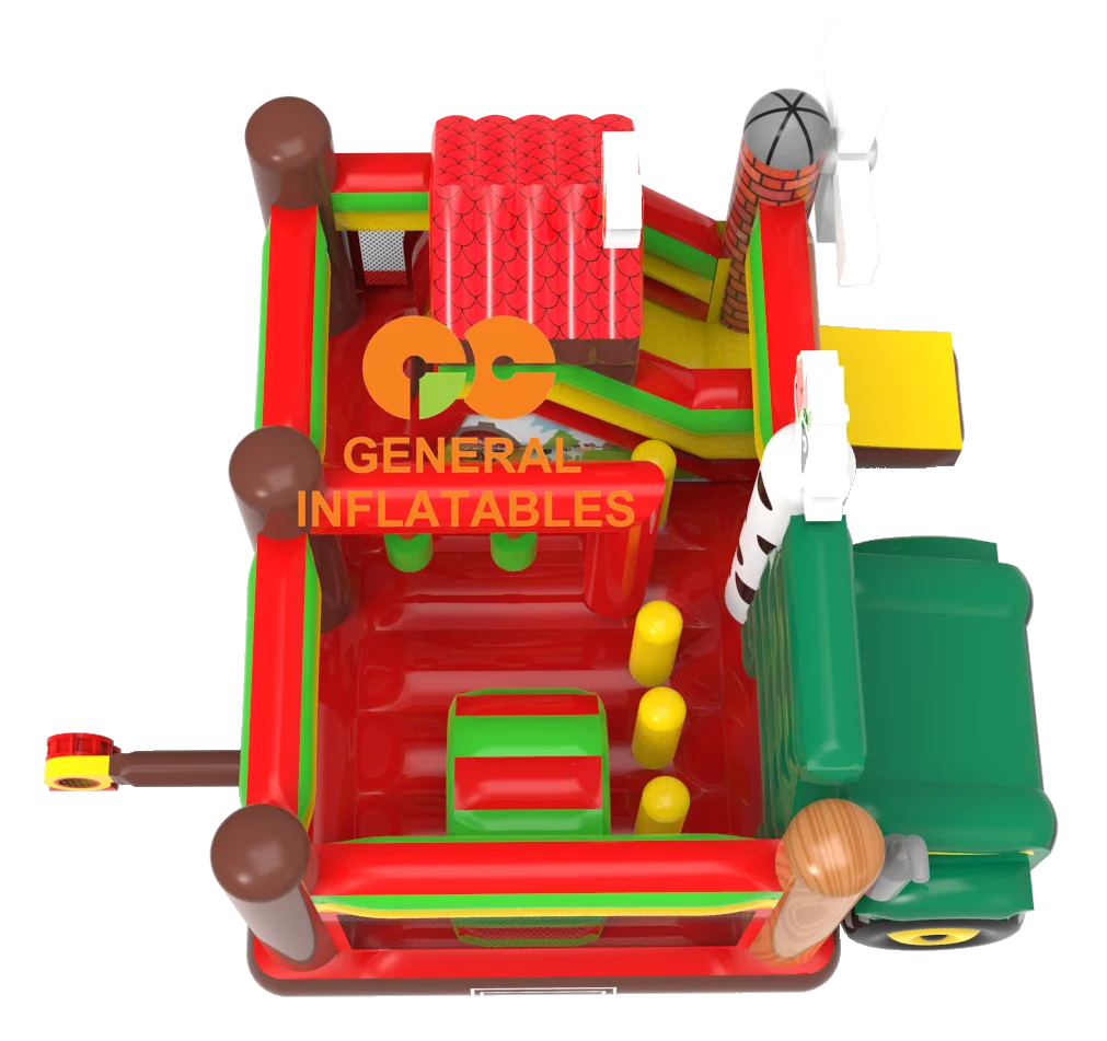 Commercial grade tough vinyl bounce house for sale. Farm inflatable combo , is perfect for unisex