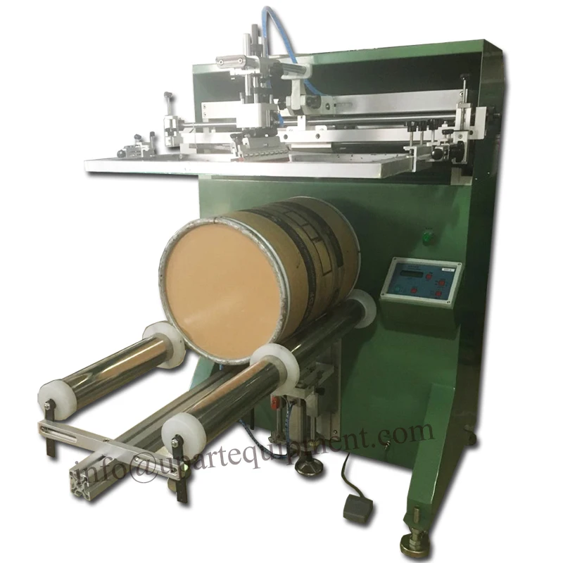 Automatic Barrel Silkscreen Printers Bucket Screen Printing Equipment Round Serigraphy Machines
