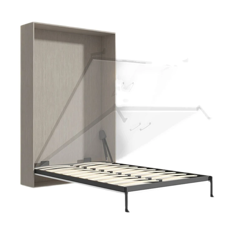 Wholesale New Design Vertical Manual Murphy Bed Hardware Kit Space Saving Folding Hiding Wall Bed Mechanism With Auto Legs
