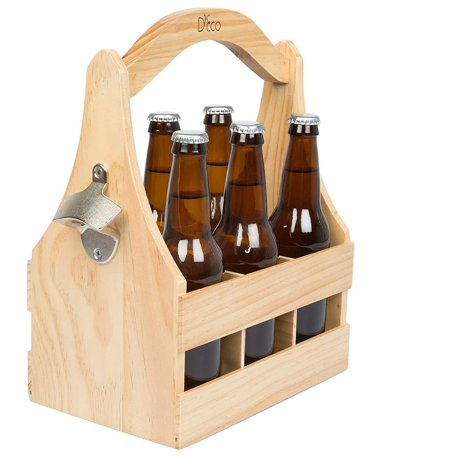 Bar wooden portable beer rack wooden beverage basket creative beer storage rack