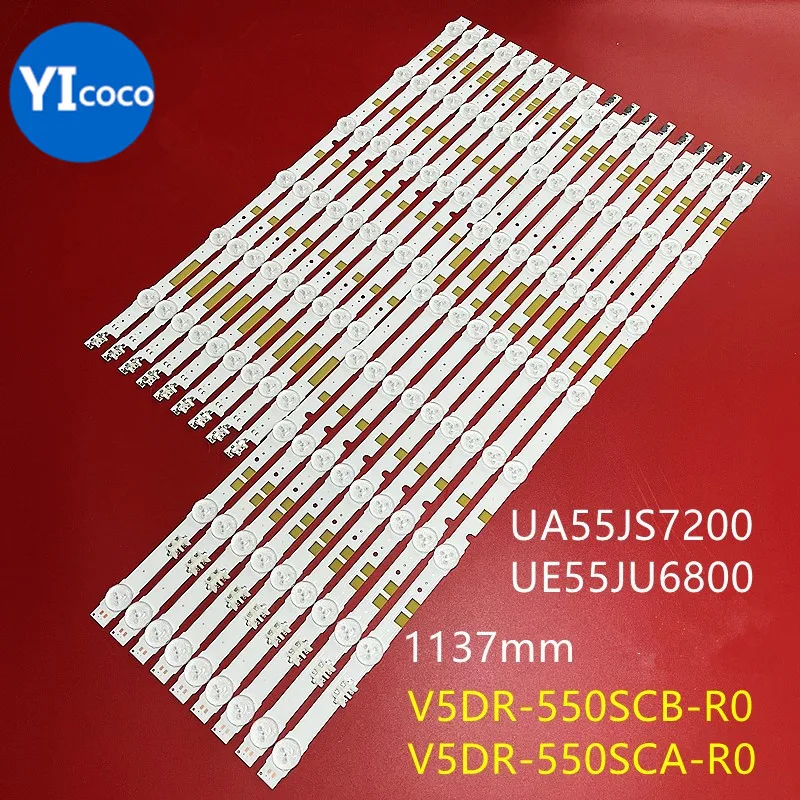 Для Samsung 55 ТВ UA55JS7200 UE55JU6872 UE55JU6872U UE55JU6850 UN55JS7250 UE55JU6800 BN96-38481A 1137 мм 14LED 3V