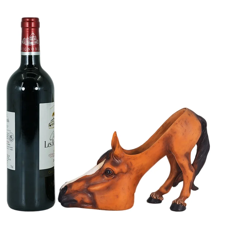 Resin Table Red Wine Rack Horse High Heel Bottle Display