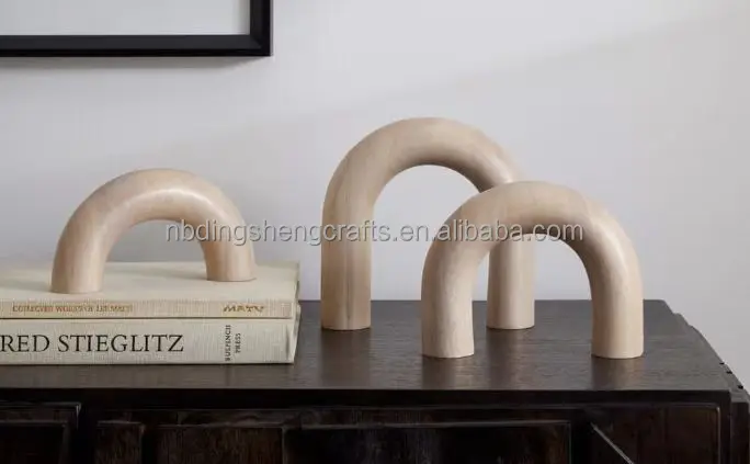 3pcs round geometric arch decor wood round arch frame