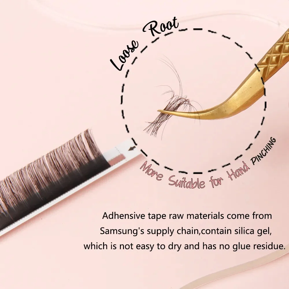 0.07 Russian Volume Eyelash Extensions Kim K Natural Fluffy Lashes Wispy Volume Lashes Silky Soft Matte Black Eyelash Extensions