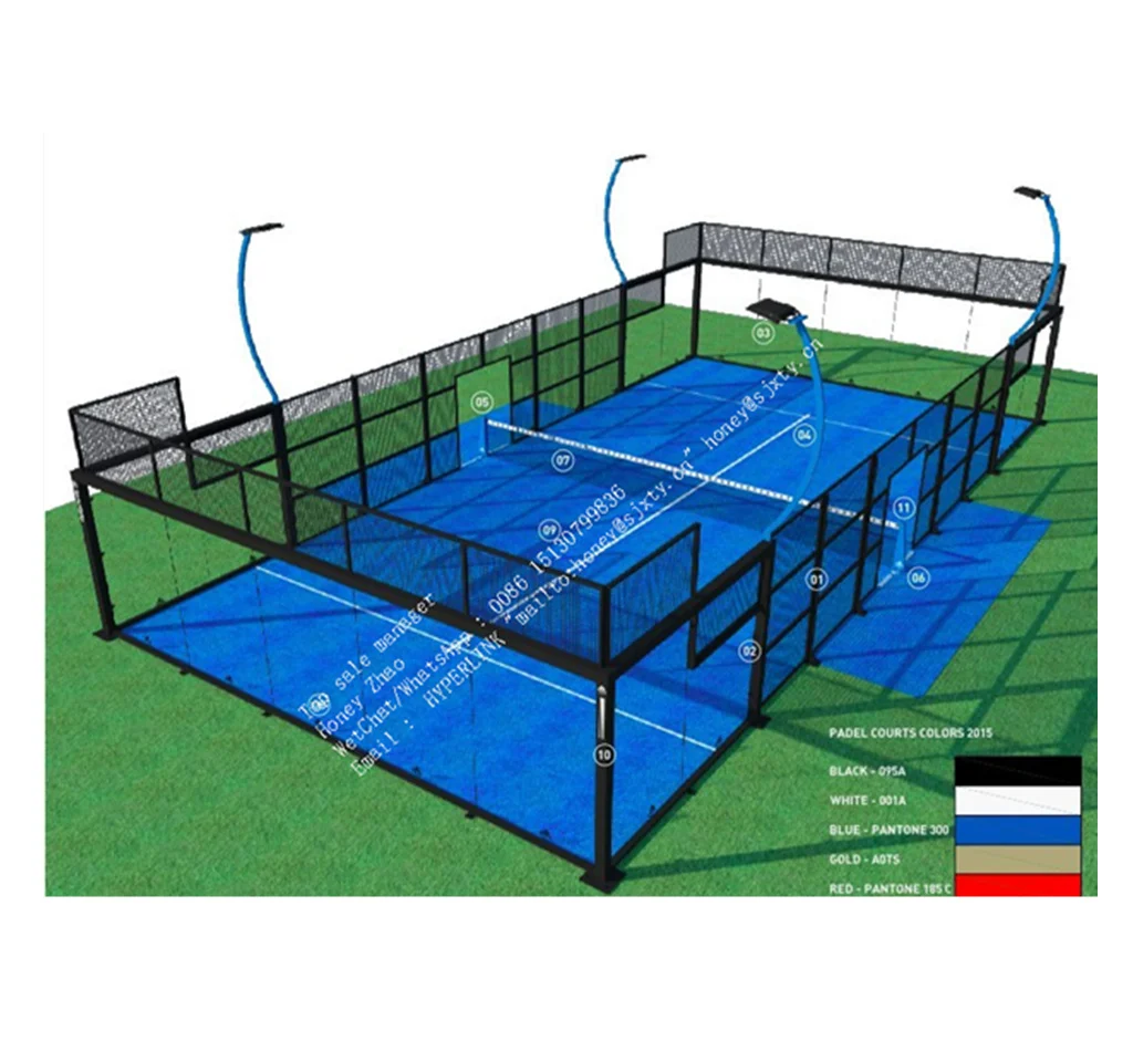 China Golden Supplier durable and high quality artificial grass turf padel tennis court