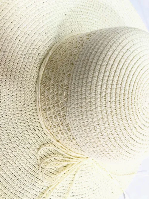 Floppy Straw Hat Large Brim Sun Hat Women Summer Beach Cap Big Foldable Fedora Hats For women Girls