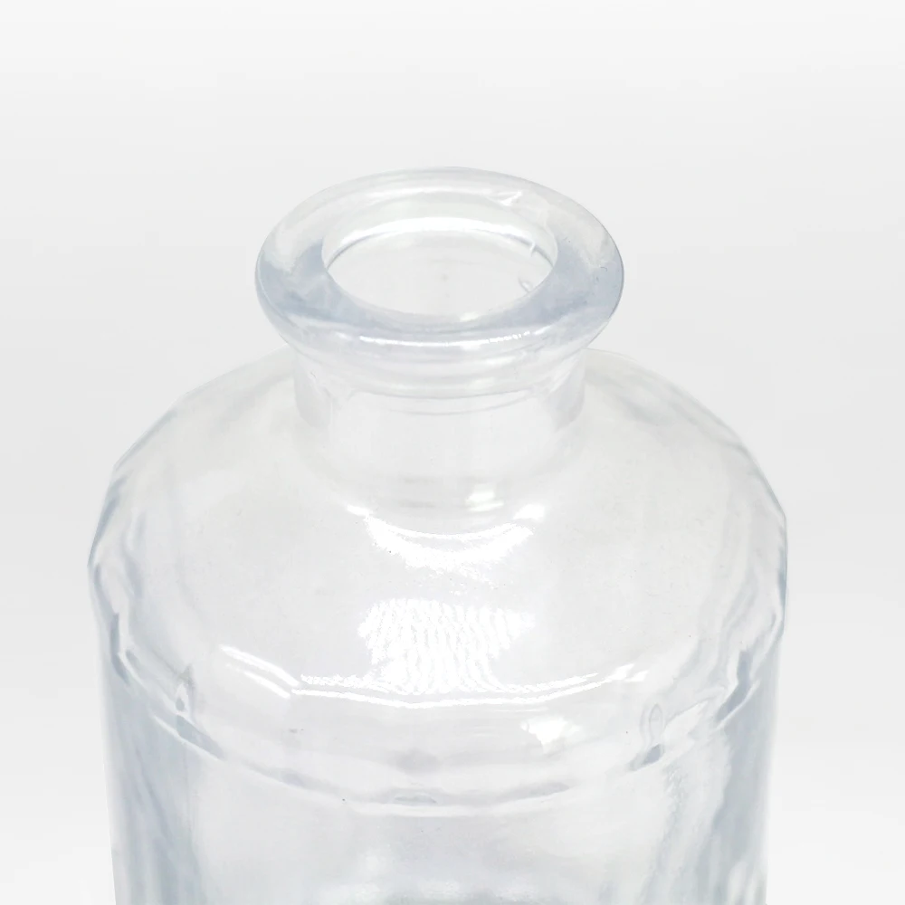 Satisfaction guarantee 250ml transparent thick bottom iceberg glass bottle vodka bottle liquor rum custom craft with cork