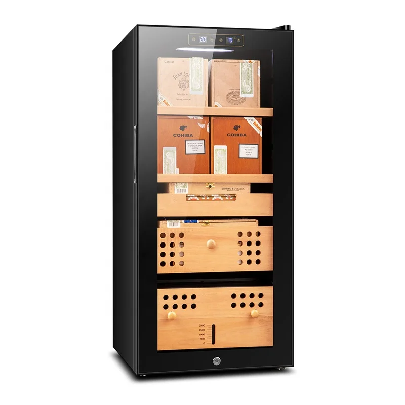 50L-450L Humidity Temperature Control Compressor Thermoelectric Electronic Humidor Wine Cigar Cooler For Cigar