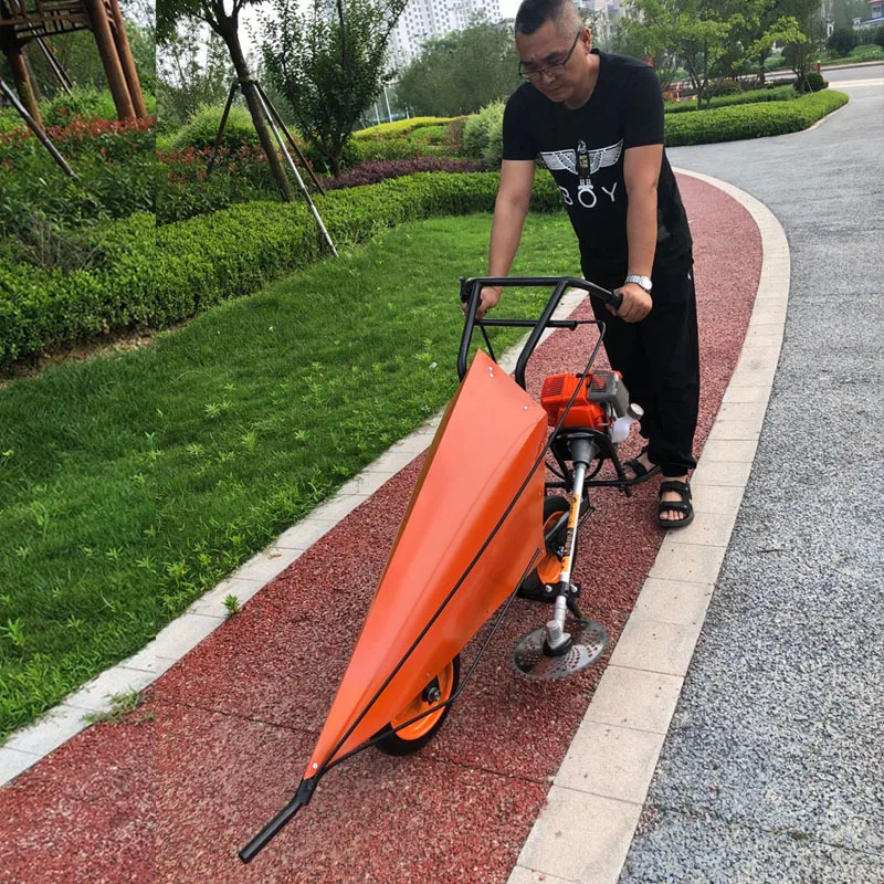 Small corn pepper soybean straw swather hand push windrower gasoline harvester