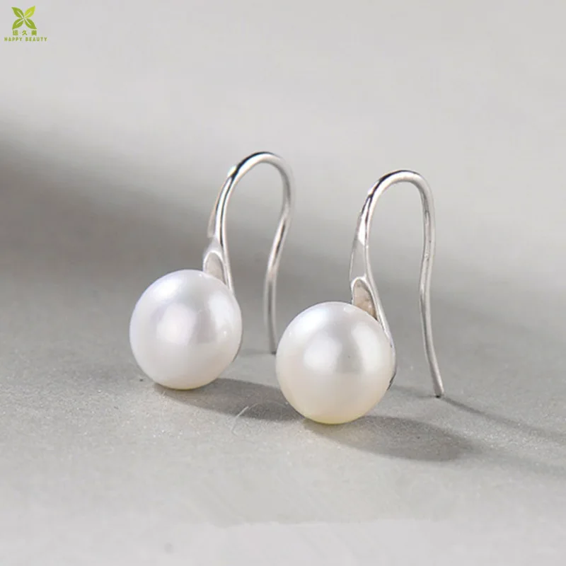 Серьги из серебра 925 пробы с пресноводным
