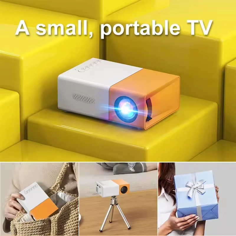 Factory YG300 4k HD Salange J9pro Portable Projector Mini Beam Pocket Mobile Home Video Projector Kids Story Projector
