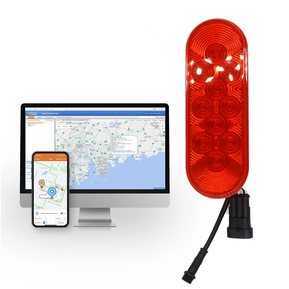 4G 6-inch Oval ELD 100% Covert Trailer Tail Light GPS Tracker G09L