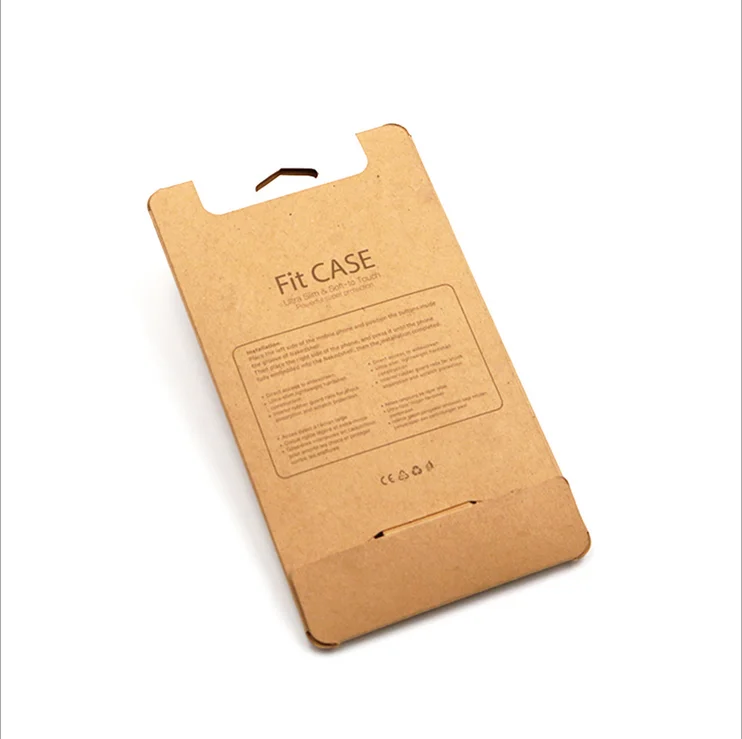 
Retail Recycled Material Kraft Paper Mobile Cell Phone Case Packaging Box 