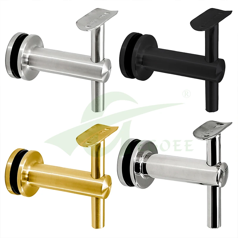 Factory Direct Custom Color Glass Railing Bracket Balustrades Handrails Support Balcony Stair Railings Fixed Glass Clamp