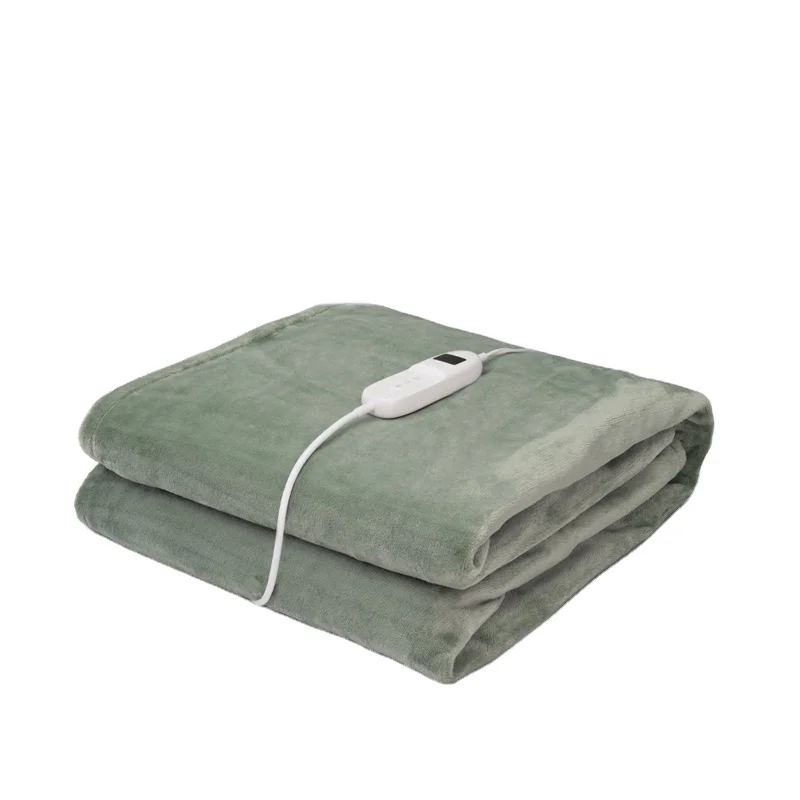 Luxury heated blanket for winter auto cutoff electric over blanket warm body use with CE