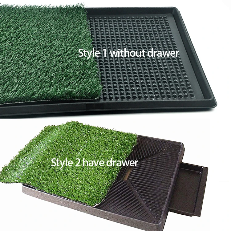 Yiwu Sanan Pet Grass Pee Potty Pad Artificial Grass for Dogs Potty Portable Potty Trainer with Tray