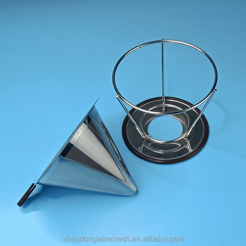 Stainless steel double-layer coffee filter customized premium brewing custom made coffee filter milk juice tea filter