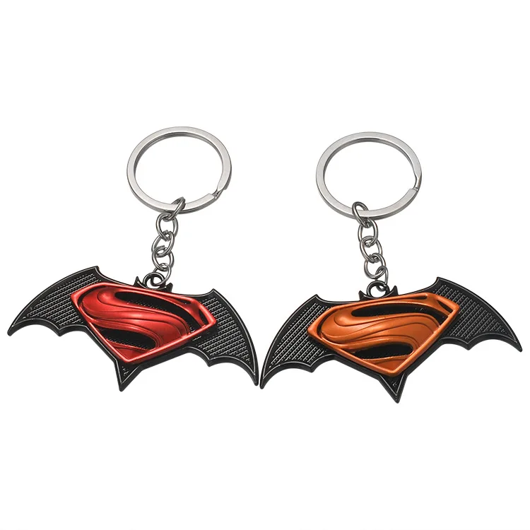 Hot Selling Avengers Bat-man Logo Super-man Keychain Pendant Movie Peripheral Pendant Wholesale