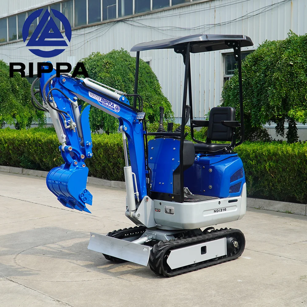 Rippa Machinery Dig Excavator Mini Infront Excavator 0.8Ton 1Ton 1.5Ton Made In China Scavatore
