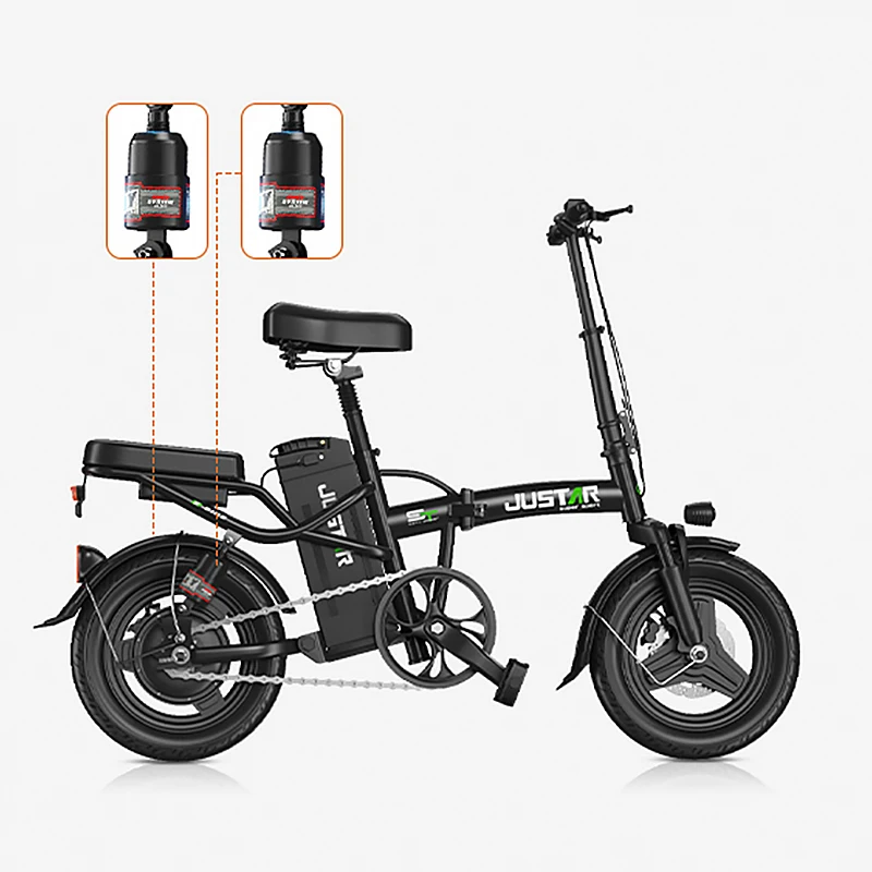 Толстые шины 14 дюймов мини портативные толстые литиевые велосипеды маленькие дешевые электрические складные