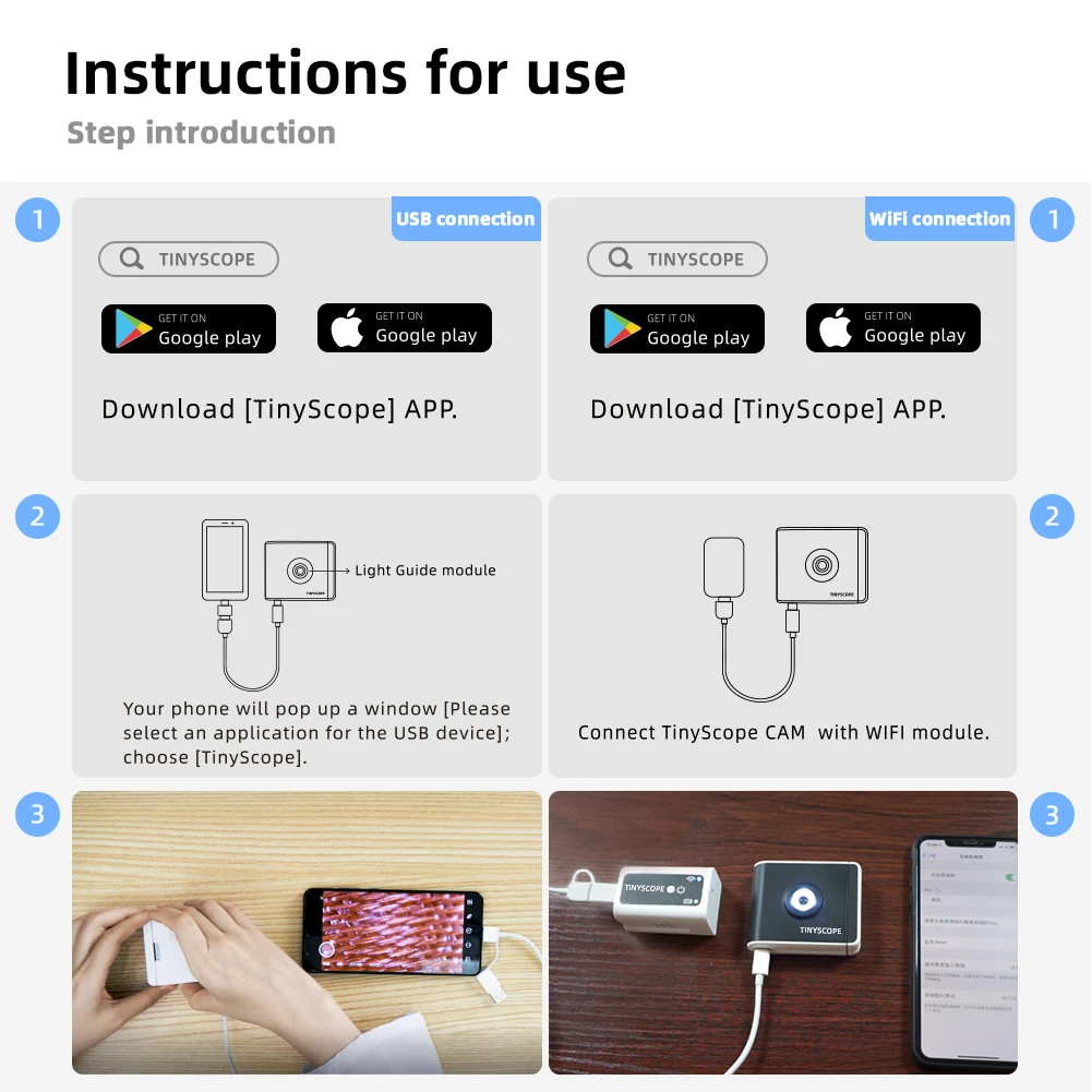 1000X WIFI USB Electron Microscope Kids Magnifying Glass For Student Microscope