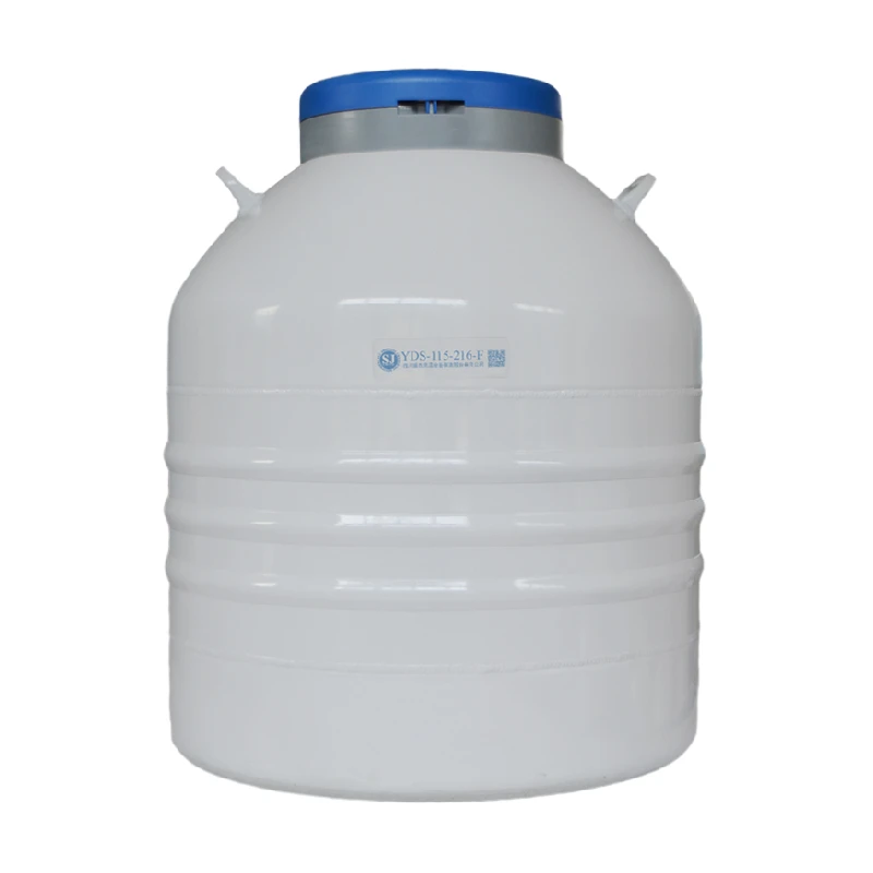 95- 175L Aluminum Liquid Nitrogen Tank  Square Racks Storage Biological Liquid Nitrogen Container