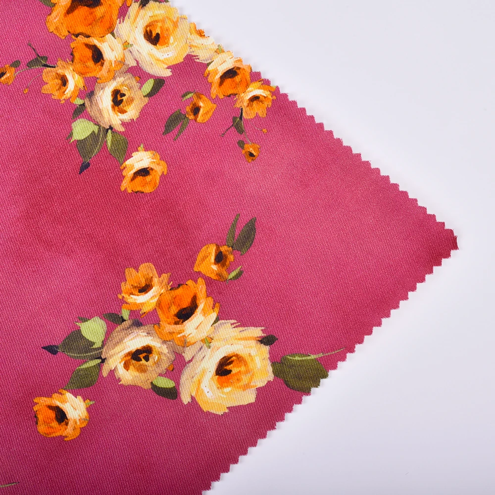 Factory cheap price digital printing 66%viscose 34%rayon woven fabric  for clothes