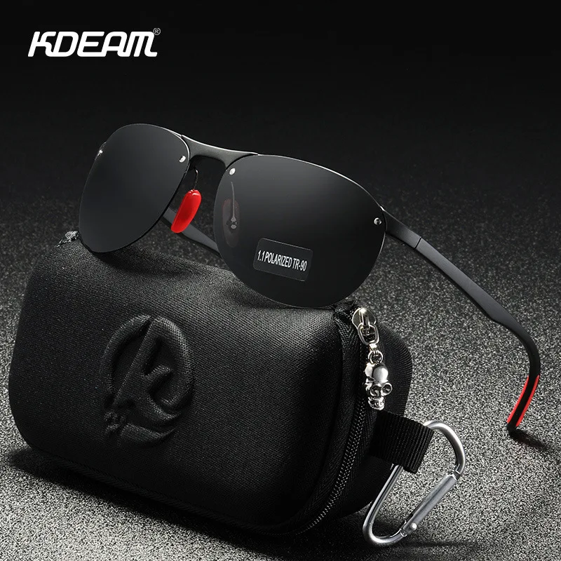 Kdeam KD980 Most Popular Rimless Sunglasses Polarized TR90 Night Vision Driving Glasses