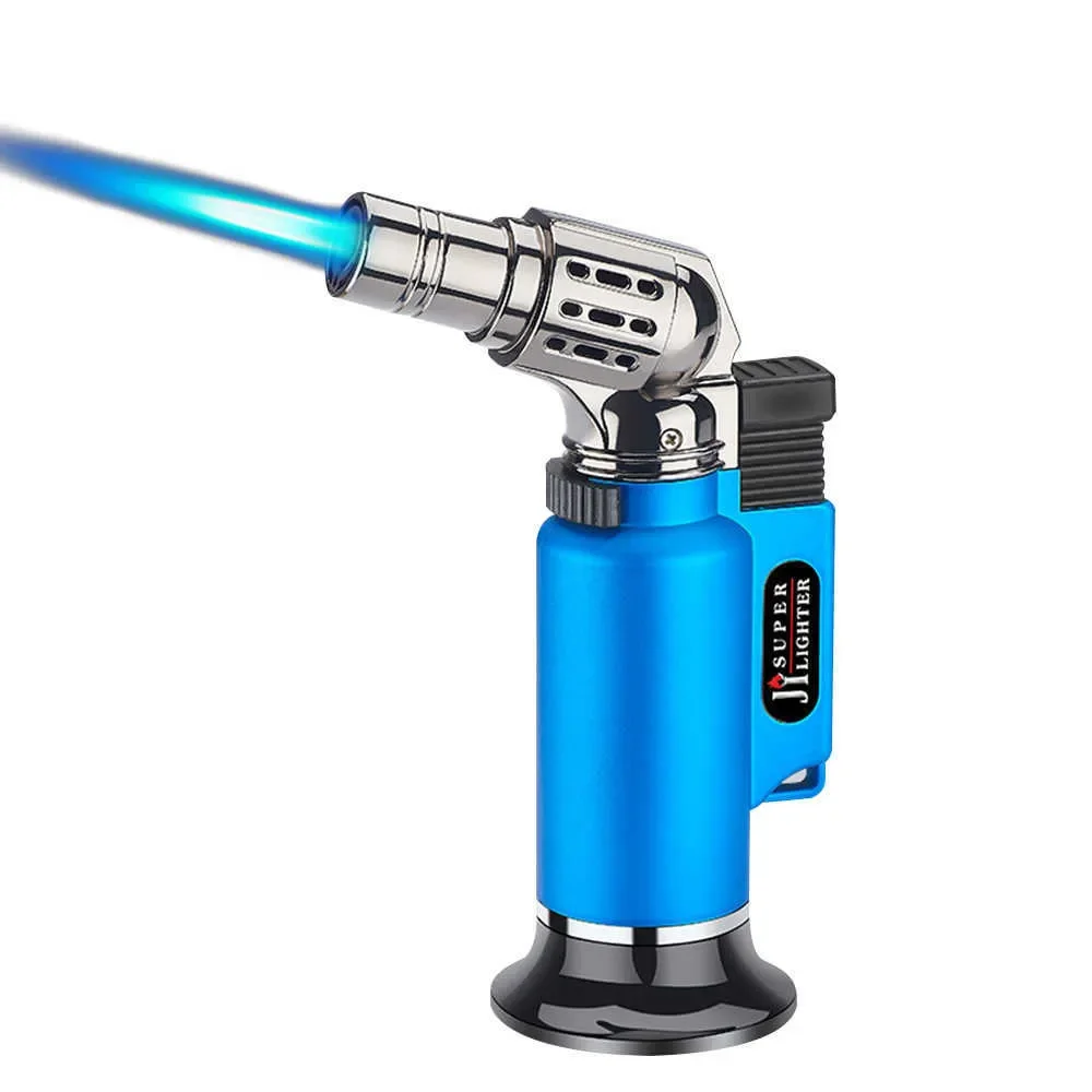 Metal Windproof Turbo No Gas Lighters Welding Torch Kitchen Cooking Adjustable Flame Powerful Spray Gu