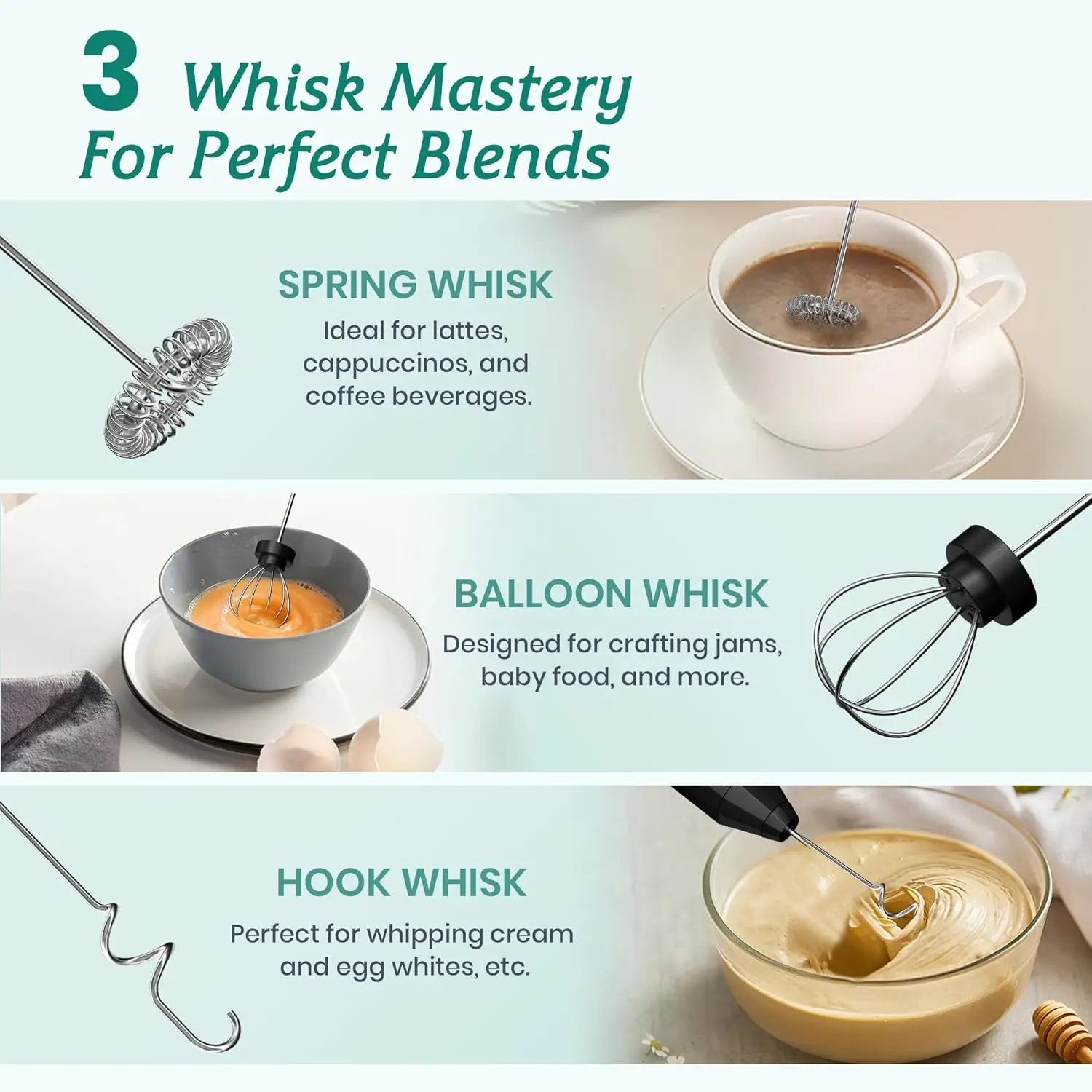 High quality drink mixer handled coffee frother electric milk foamer electric milk rechargeable drink mixer handheld