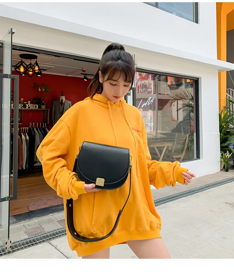 2020 new fashion casual saddle bags leather wide strap shoulder crossbody ladies bags 2020 custom pu sling bags for women girls