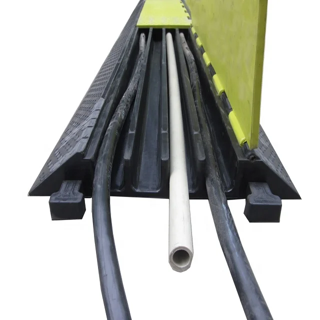 Durable event rubber 3 channel cable protector 1m length for