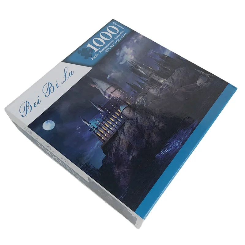 Puzzle Factory price wholesale custom size box kids adults 1000 1500 pieces BeiBiLa Rompecabezas castle photo jigsaw puzzle